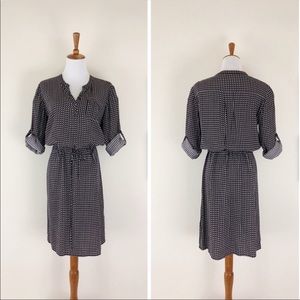 JOHNSTON & MURPHY Print Pop Over Shirt Dress M EUC